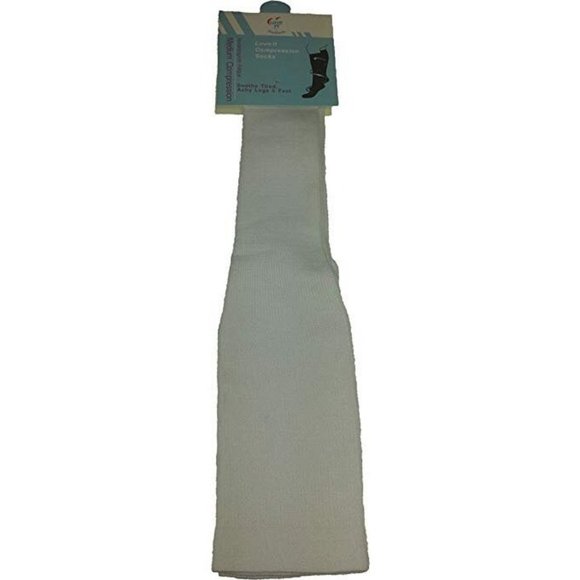 White Small/Medium Ladies Compression Socks, One P - Picture 3 of 6
